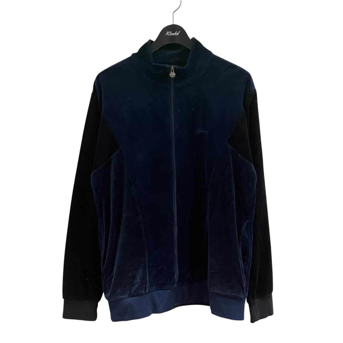 【あなか】Stussy ネイビー ベルベット ベロアジャケット STUSSY(ステューシー) ベロアジャケット 115393 ネイビー×ブラック
