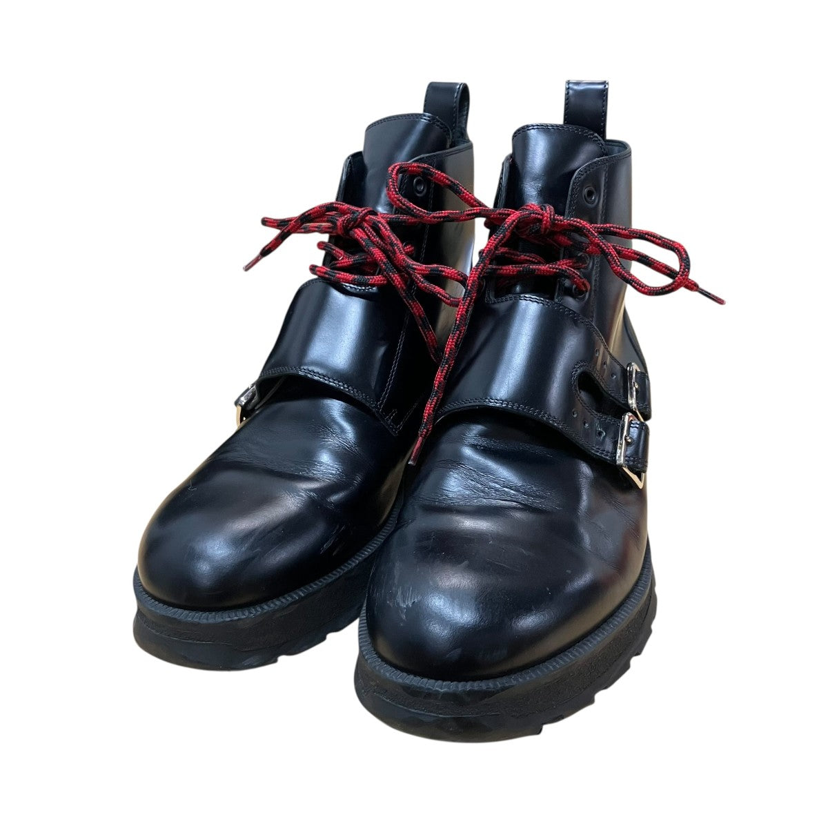 Christian Dior バックル付きレザーブーツ 古着・中古-1枚目のアイテム画像