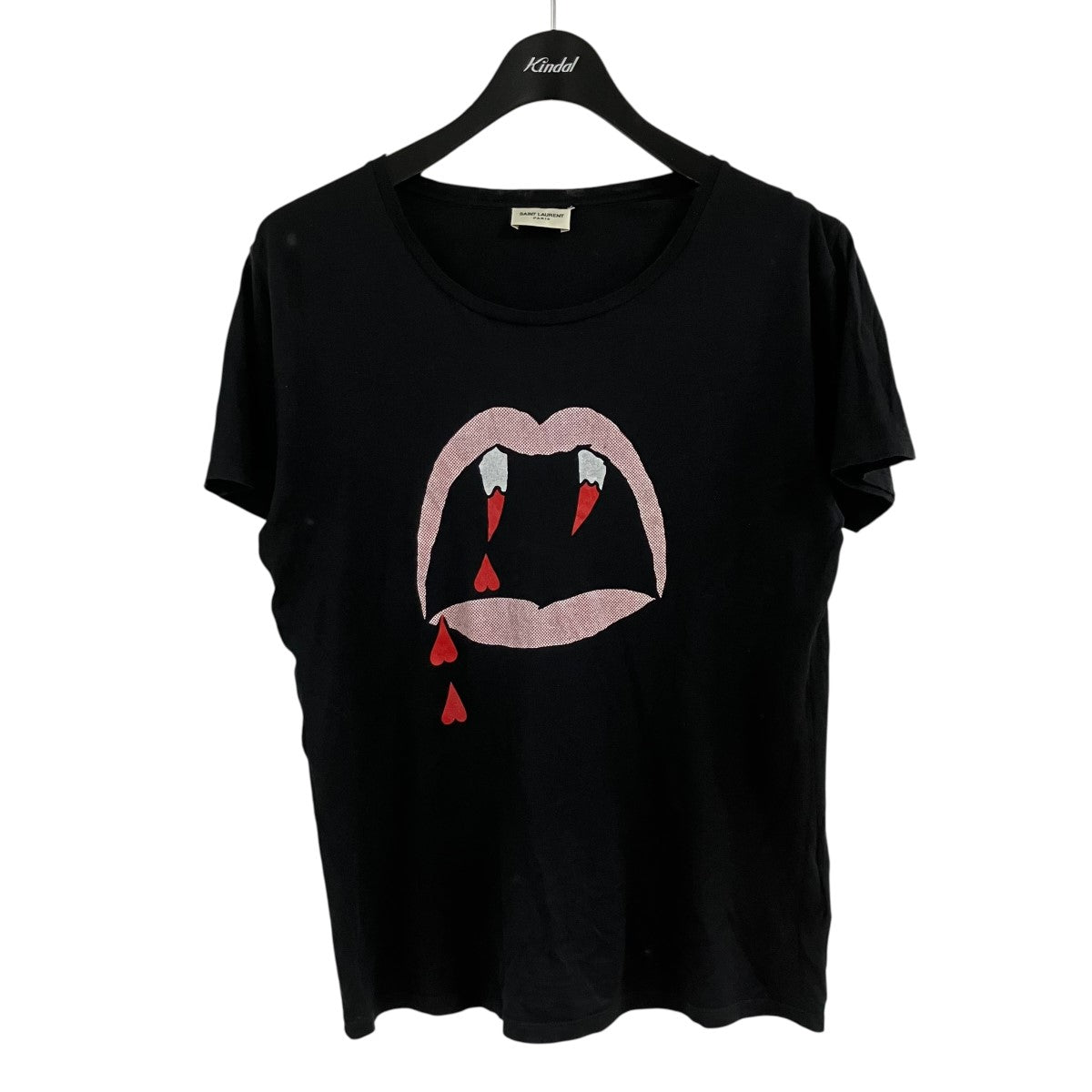 良品✨サンローランパリ ブラッドラスター ヴァンパイアTシャツ 黒 コットン Saint Laurent Paris(サンローランパリ) ブラッドラスター プリントT