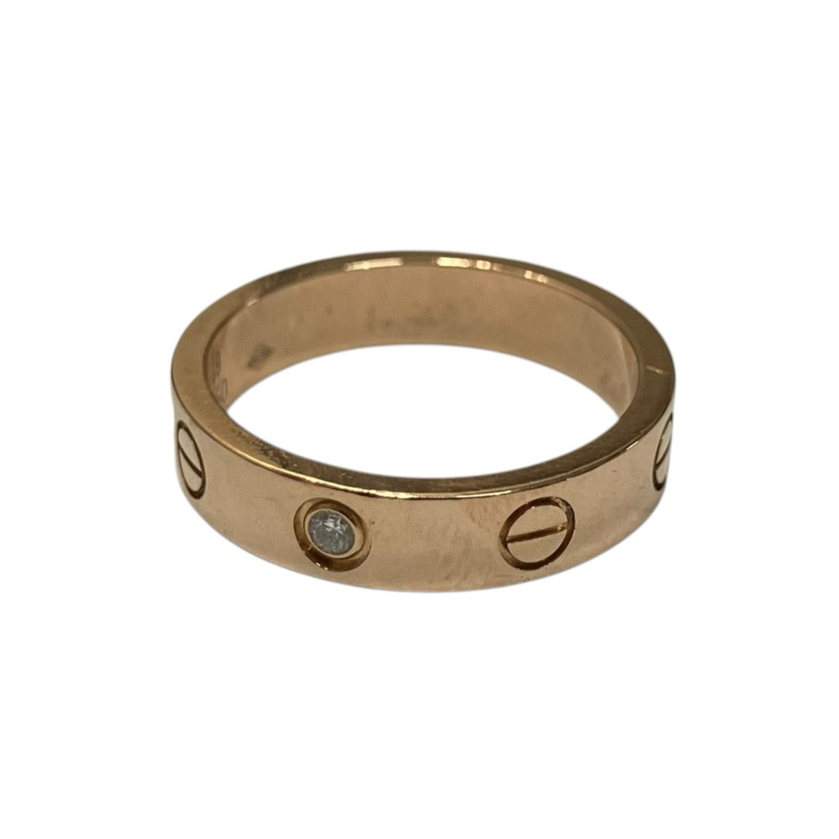 Cartier(カルティエ) ダイヤ付きミニラブリング ピンクゴールド サイズ 