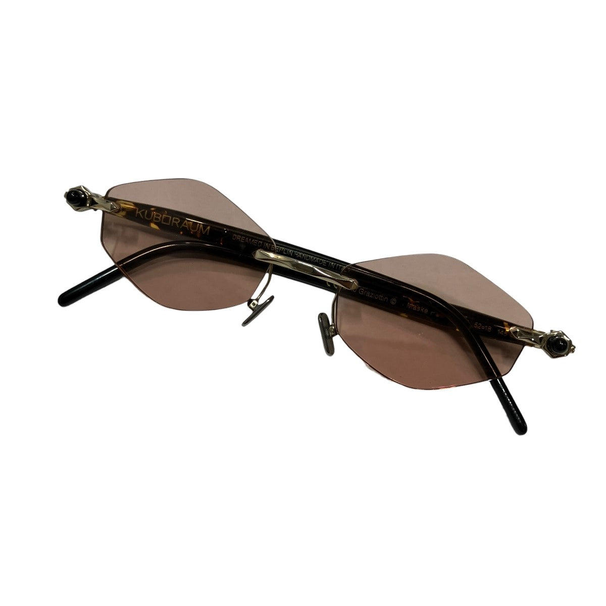 KUBORAUM(クボラム) リムレスサングラス MASKE P60 ブラウン サイズ 