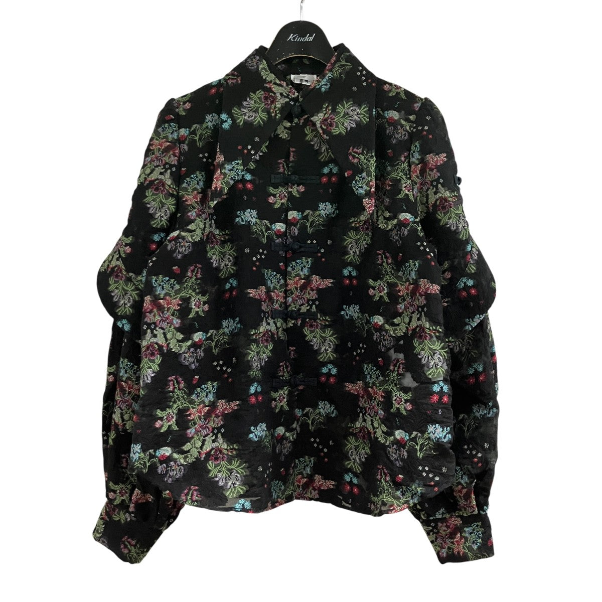 noir kei ninomiya(ノワールケイニノミヤ) Tie-Neck Blouse フラワー