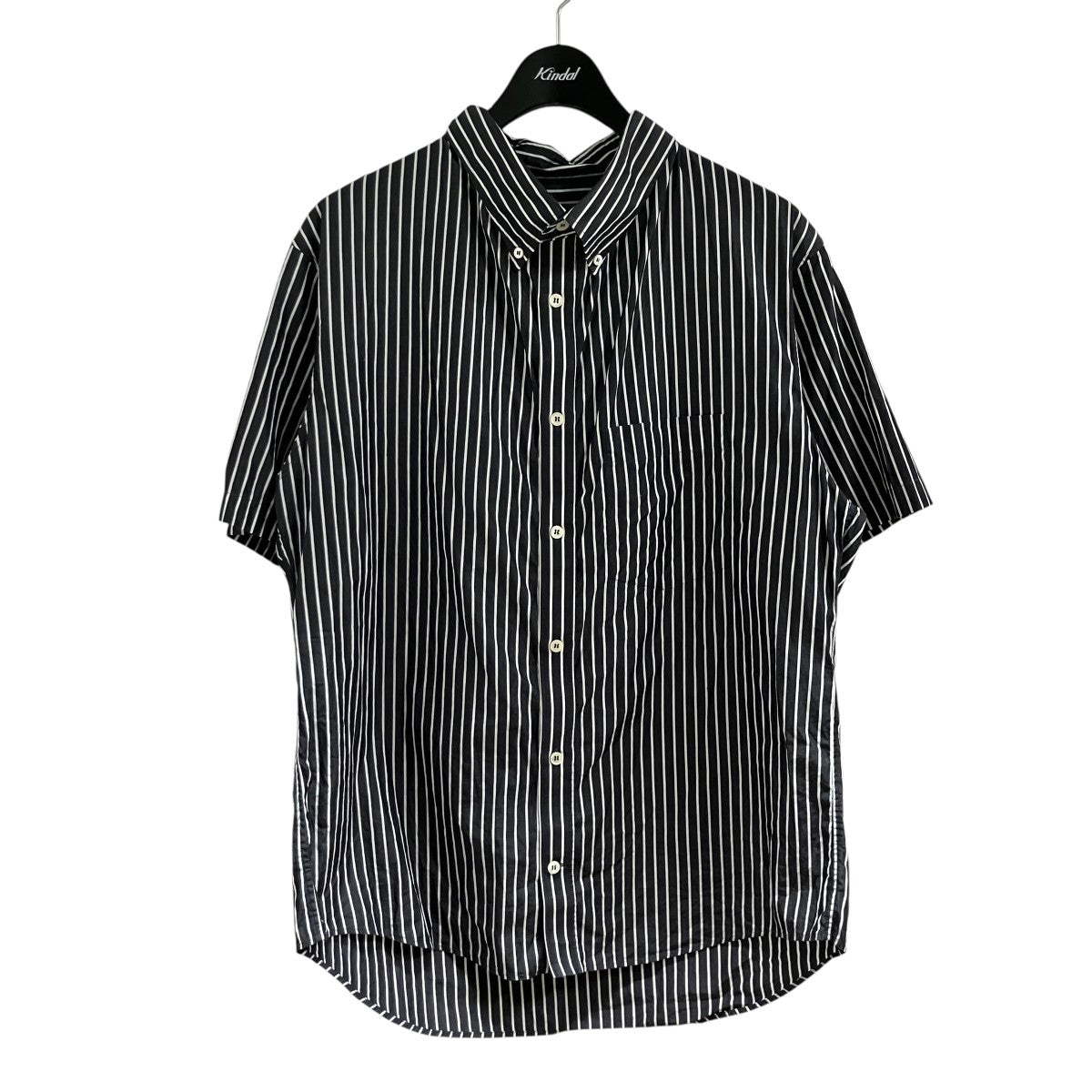 BALENCIAGA ストライプ 半袖シャツ BALENCIAGA(バレンシアガ) ストライプシャツ 508558 TYB12 グレー