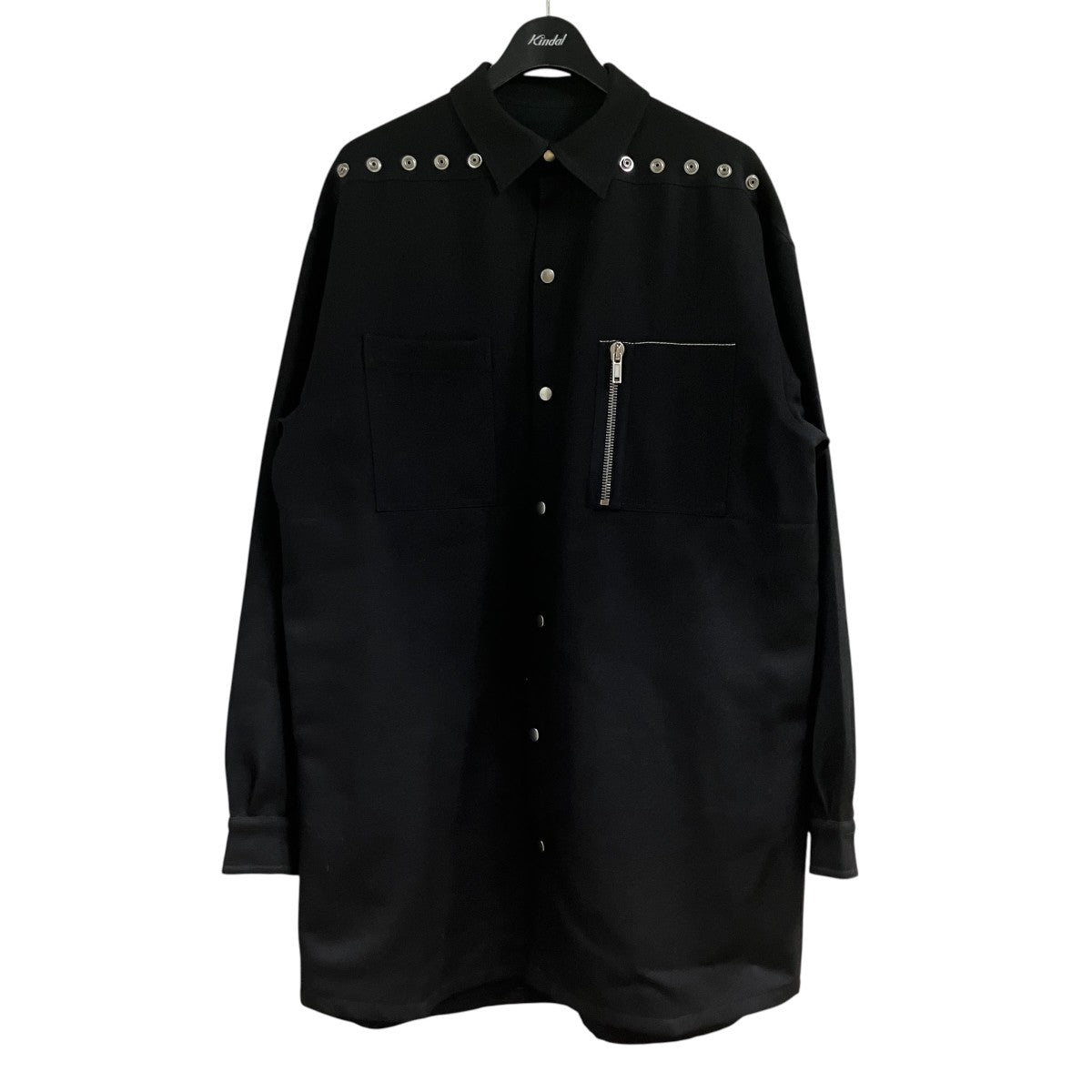 rick owens アウターシャツ 46 20FW RICK OWENS(リックオウエンス) 長袖アウターシャツ RU02E1739-WDES1