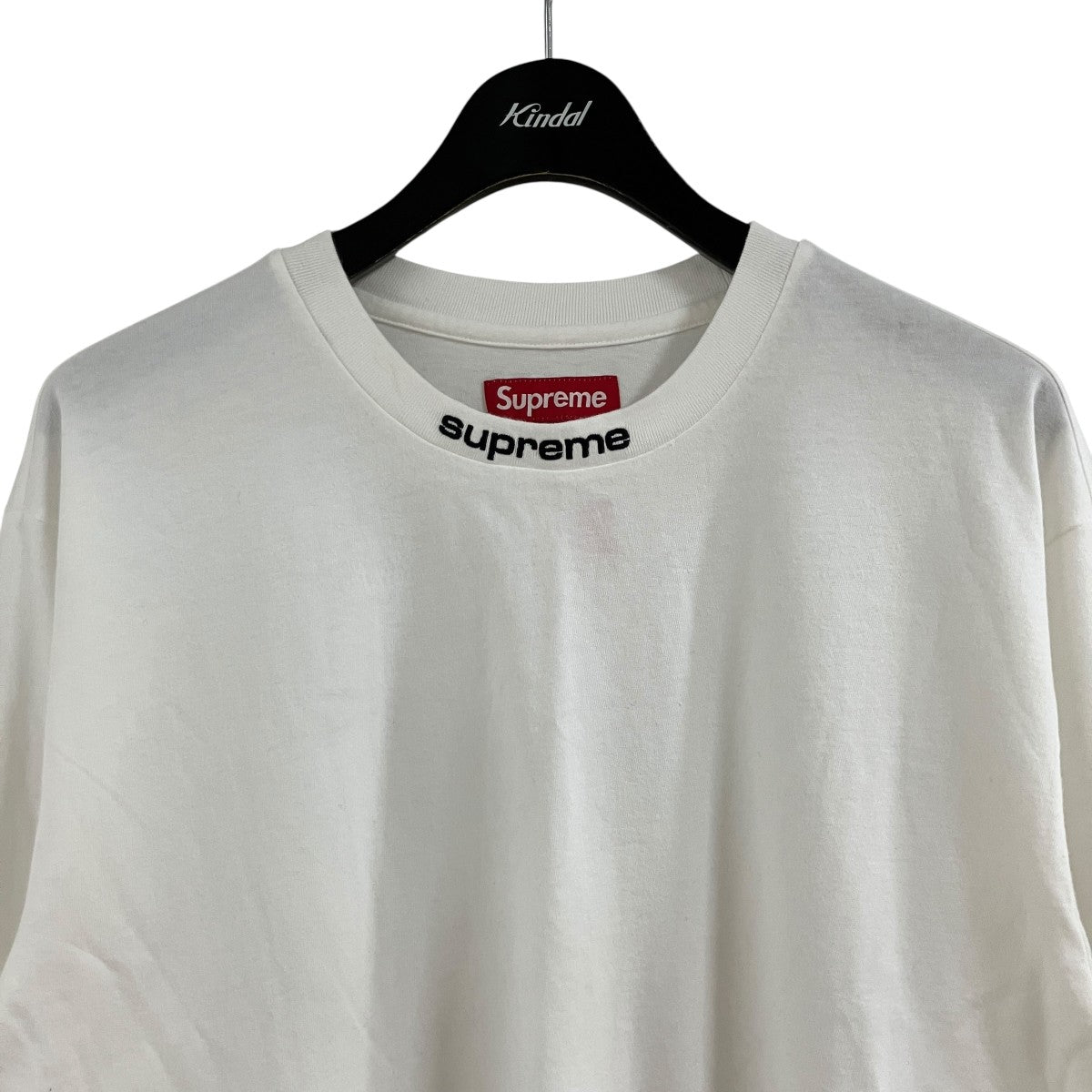 ネックエンブロイダリーロングスリーブTシャツ カットソー