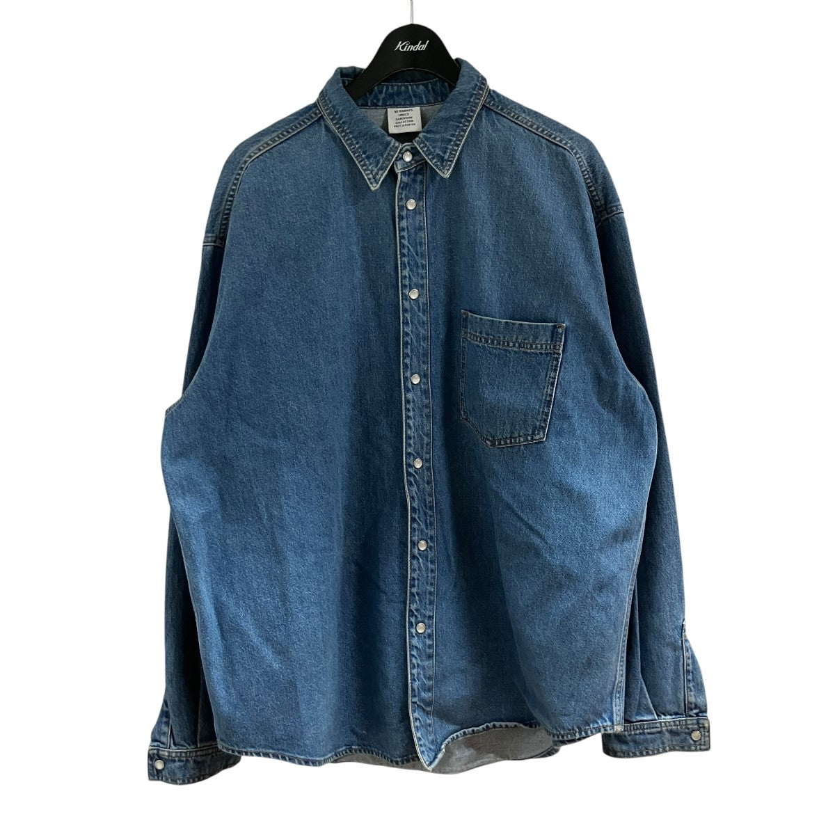 VETEMENTS(ヴェトモン) バックロゴデニムシャツ UAH21SH043 インディゴ