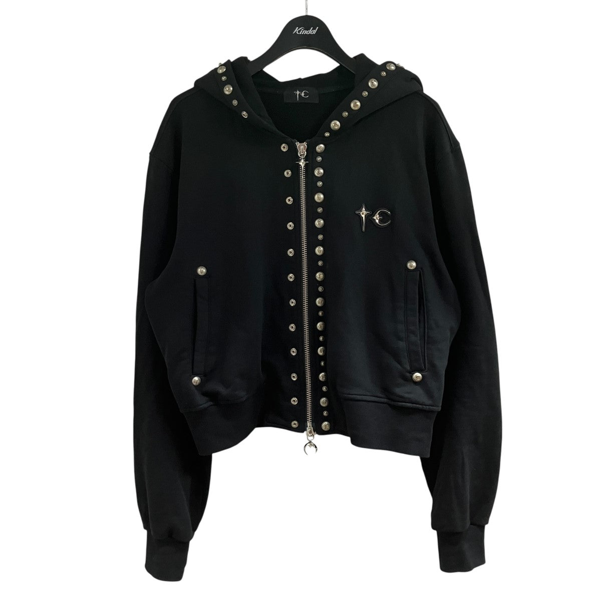 確実正規品　thug club パーカー　スタッズ THUG CLUB(サグクラブ) ジップアップスタッズパーカー TC26SS0902W