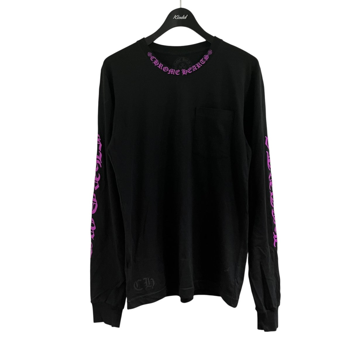 CHROME HEARTS ポケット付 ロングスリーブ Tシャツ S CHROME HEARTS(クロムハーツ) スリーブロゴ プリントポケットロング