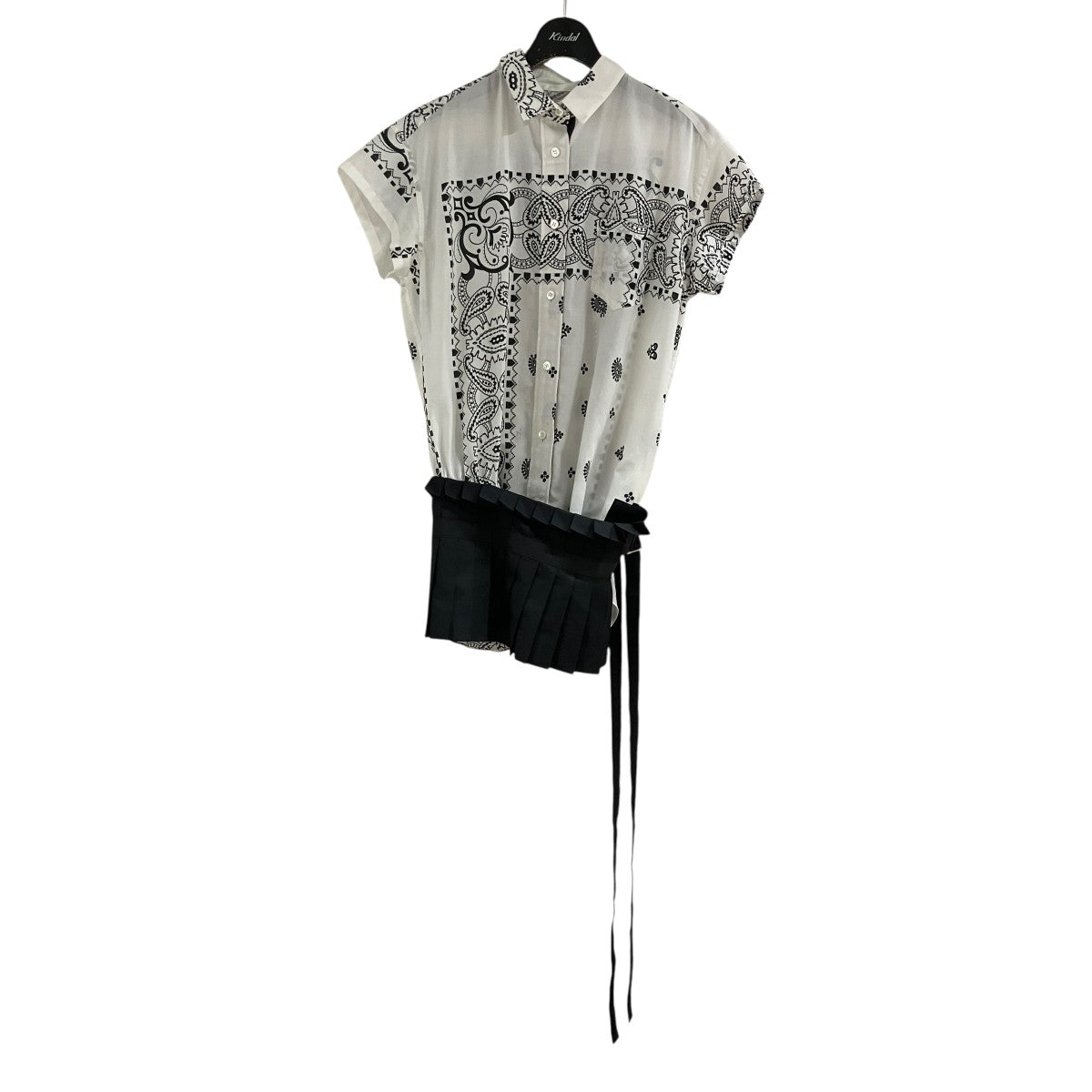 sacai(サカイ) ペイズリーグラフィックノースリーブブラウス 16-02796 