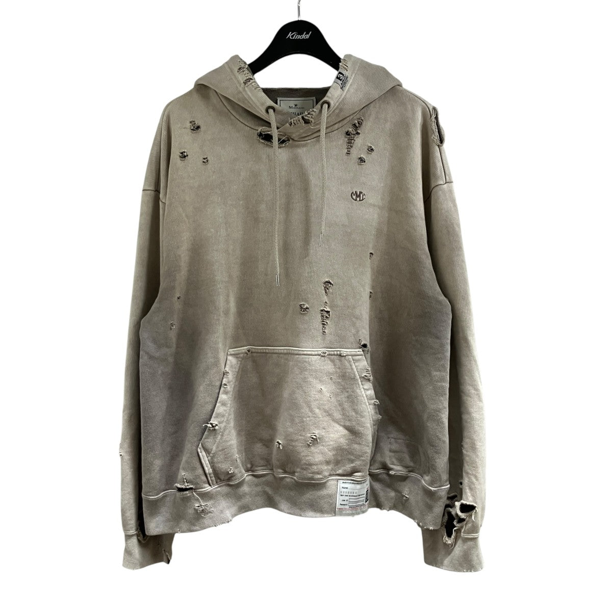 【超貴重】Maison Mihara Yasuhiro ダメージ加工 パーカー Maison MIHARA YASUHIRO(メゾンミハラヤスヒロ) ダメージ加工プル