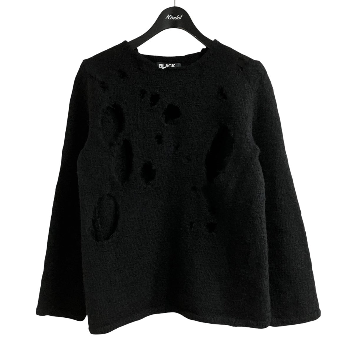 コムデギャルソン青山店限定ニット セーター ブラック Mサイズ BLACK COMME des GARCONS(ブラックコムデギャルソン) デストロイ加工