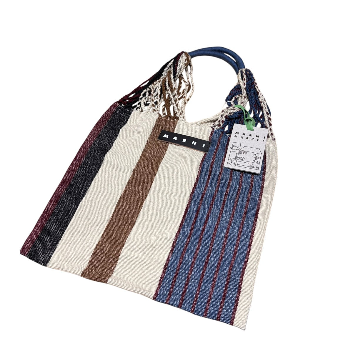 【美品】MARNI　ハンモックバッグ MARNI(マルニ) ハンモック バッグ SHMH0009A0 ネイビー×マルチカラー