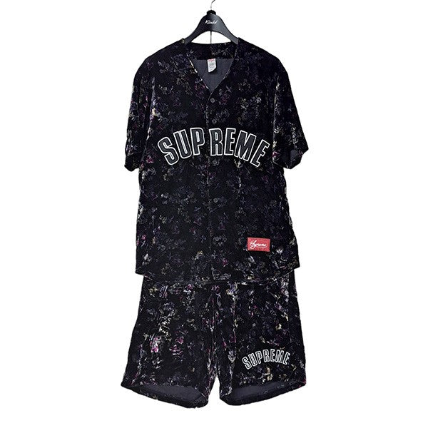 SUPREME(シュプリーム) 19AW Floral Velour Baseball Jersey＆short 