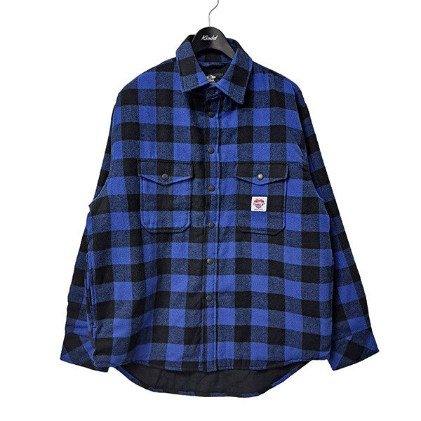 CHALLENGER(チャレンジャー) 23AW BUFFALO CHECK LINING SHIRT ブロックチェック中綿シャツ CLG-SH  023-006 ブルー×ブラック サイズ L｜【公式】カインドオルオンライン ブランド古着・中古通販【kindal】