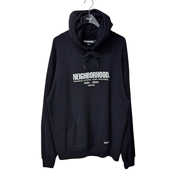 NEIGHBORHOOD(ネイバーフッド) 24SSCLASSIC SWEAT PARKA  LSロゴプリントスウェットプルオーバーパーカー241FPNH-CSM04