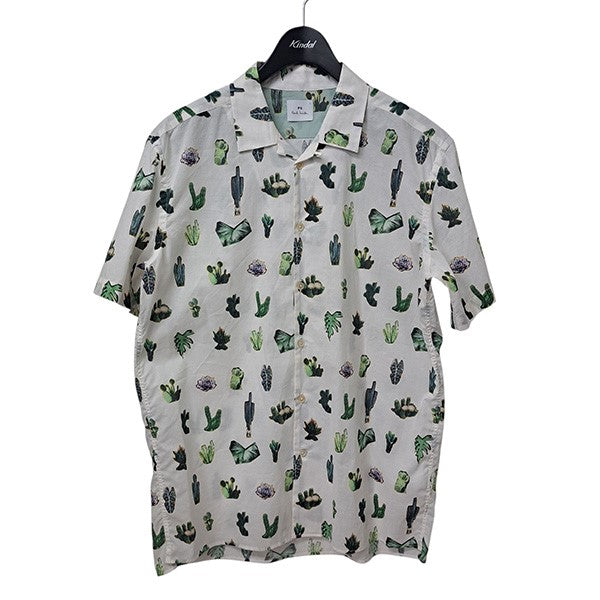 PS Paul Smith Prickly Pearサボテンプリント オープンカラーシャツ 古着・中古-1枚目のアイテム画像