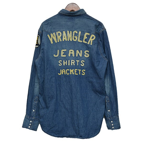 Wrangler(ラングラー) 70周年記念限定　Champion Shirts　バック刺繍デニムウエスタンシャツ