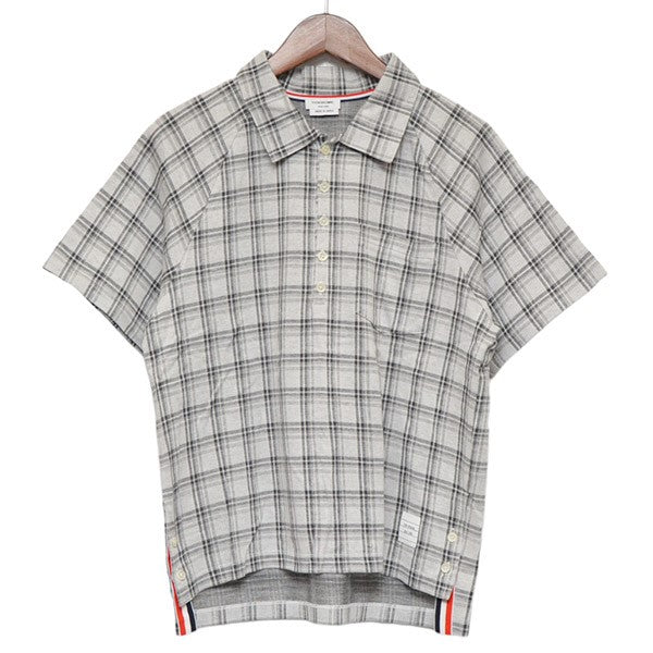 THOM BROWNE(トム・ブラウン) SAMPLE品 セットアップ 半袖チェックシャツ チェックショートパンツ ライトグレー サイズ  14｜【公式】カインドオルオンライン ブランド古着・中古通販【kindal】