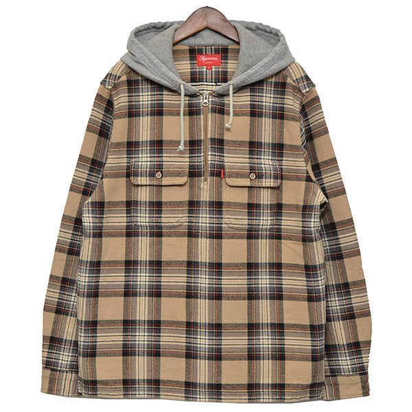 Supreme(シュプリーム) 16AW　Hooded Plaid Half Zip Shirt　フーデットハーフジップネルシャツ