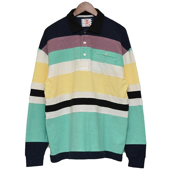 SON OF THE CHEESE(サノバチーズ) Border Polo Shirt　パイル地ボーダーポロシャツ