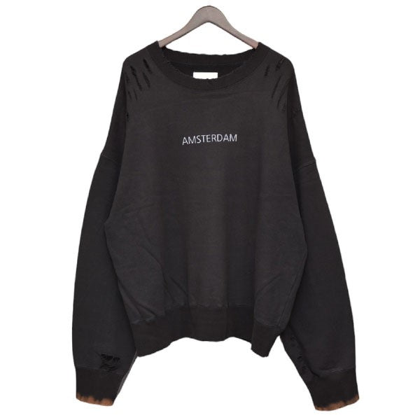 stein(シュタイン) OVERSIZED REBUILD SWEAT LS　ダメージ加工プリントスウェット　ST．108