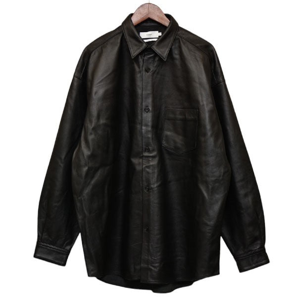 Graphpaper(グラフペーパー) Sheep Leather Oversized Shirt　オーバーサイズラムレザージャケット　 GM233-50048