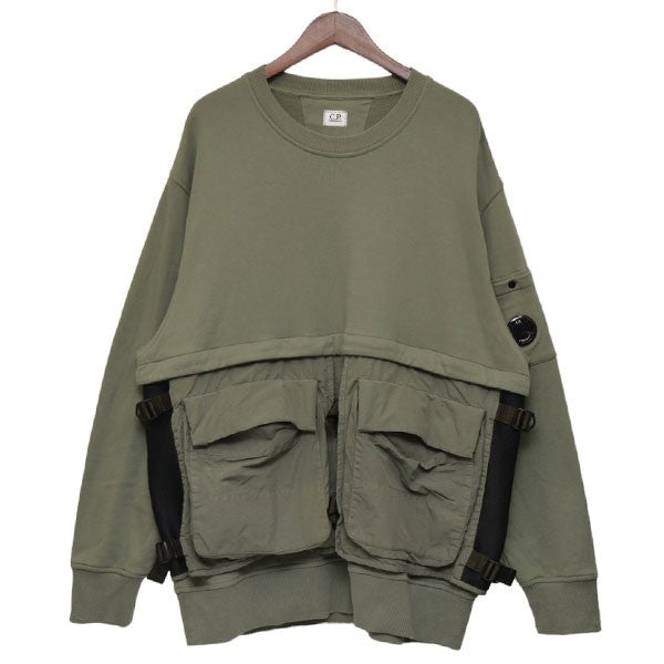 C．P COMPANY(シーピーカンパニー) R．FLC MIXED D．SWEATSH クルーネックスウェット トレーナー 16CMSS048A  16CMSS048A カーキ サイズ XXL｜【公式】カインドオルオンライン ブランド古着・中古通販【kindal】