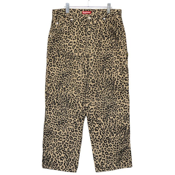 Supreme(シュプリーム) 2022AW MOLESKIN DOUBLE KNEE PAINTER PANTS レオパード柄 ダブルニーペインターパンツ ベージュ×ブラック サイズ 32｜【公式】カインドオルオンライン ブランド古着・中古通販【kindal】