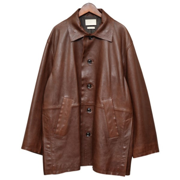 YOKE(ヨーク) 2022AW Cut-Off Leather Car Coat カットオフレザーカーコート レザージャケット  YK22AW0401C YK22AW0401C ブラウン サイズ 3｜【公式】カインドオルオンライン ブランド古着・中古通販【kindal】