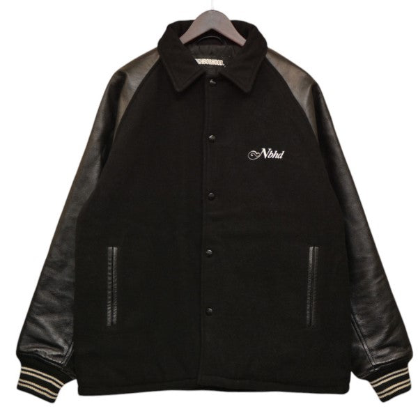 NEIGHBORHOOD 2021AW CLUB WCL-JKT 袖レザースタジャン ジャケット 212SZNH-JKM03 古着・中古-1枚目のアイテム画像