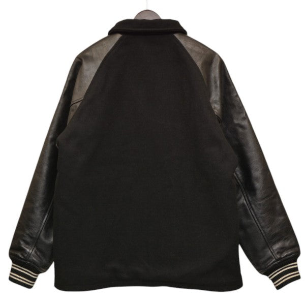 NEIGHBORHOOD 2021AW CLUB WCL-JKT 袖レザースタジャン ジャケット 212SZNH-JKM03 古着・中古-2枚目のアイテム画像