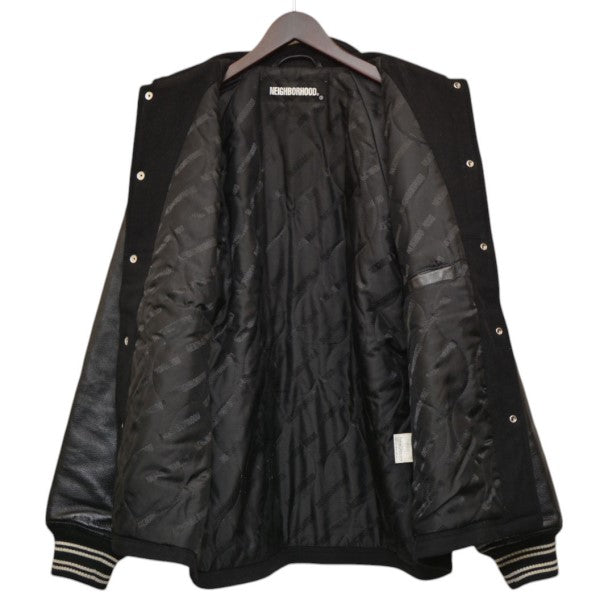 NEIGHBORHOOD 2021AW CLUB WCL-JKT 袖レザースタジャン ジャケット 212SZNH-JKM03 古着・中古-3枚目のアイテム画像