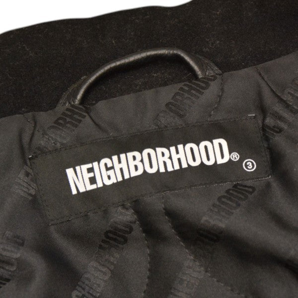 NEIGHBORHOOD 2021AW CLUB WCL-JKT 袖レザースタジャン ジャケット 212SZNH-JKM03 古着・中古-6枚目のアイテム画像