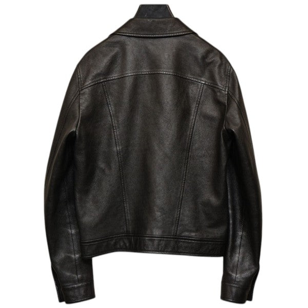 CELINE 2020AW ソフトラムスキンスタッズストレートレザージャケット 686269 古着・中古-2枚目のアイテム画像
