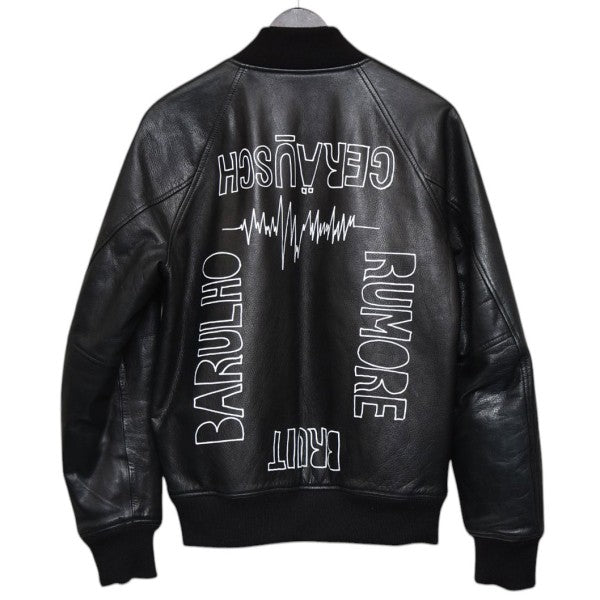 UNDERCOVERISM 2014AW COLD BLOOD期 スケッチプリントレザージャケット ブルゾン N4203-1 古着・中古-1枚目のアイテム画像