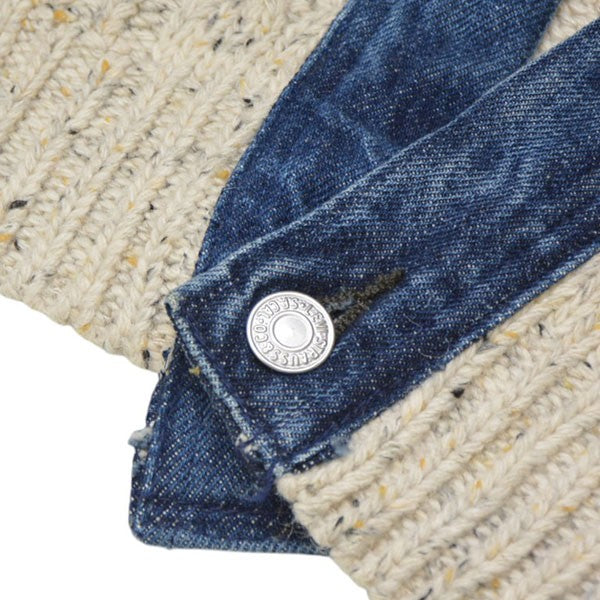 REMAKE DENIM PIPING CARDIGAN デニムパイピングリメイクカーディガン