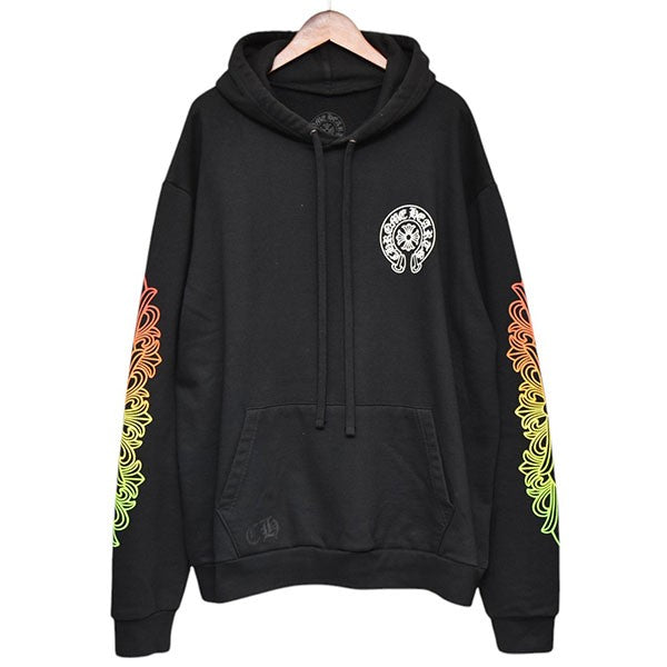 正規品 ■ Chrome Hearts ■ フローラルクロス パーカー L CHROME HEARTS(クロムハーツ) Back Grad Circle Logo Hoodie