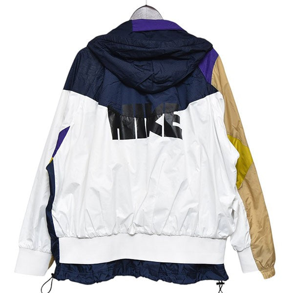 sacai×NIKE 2019AW Hooded Anorak レイヤードジップアップブルゾン ジャケット CD6298-451 古着・中古-2枚目のアイテム画像
