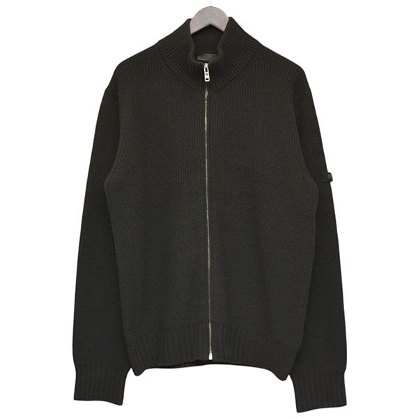 PRADA ドライバーズニット カシミヤ混ジップアップニットジャケット AMA2 2021896 古着・中古-1枚目のアイテム画像