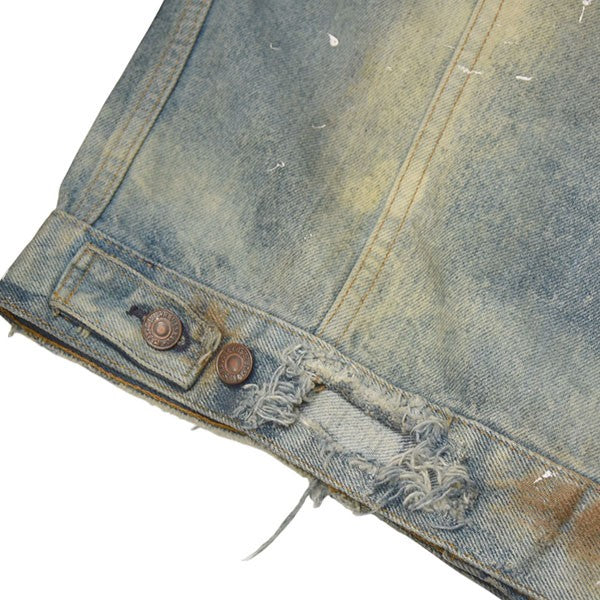 Resurrection Levi’s 3rd Type リメイク ダメージ加工デニムジャケット クラッシュGジャン ジージャン 古着・中古-5枚目のアイテム画像