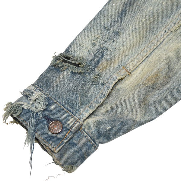 Resurrection Levi’s 3rd Type リメイク ダメージ加工デニムジャケット クラッシュGジャン ジージャン 古着・中古-6枚目のアイテム画像