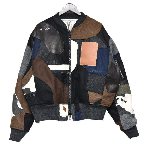 SUNSEA 2022AW armour reversible blouson リバーシブルパッチワークブルゾン ジャケット 22A26 古着・中古-1枚目のアイテム画像