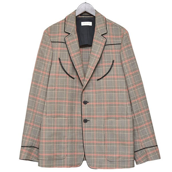 DRIES VAN NOTEN 2018AW ウエスタンテーラードジャケット チェックテーラードジャケット 古着・中古-1枚目のアイテム画像