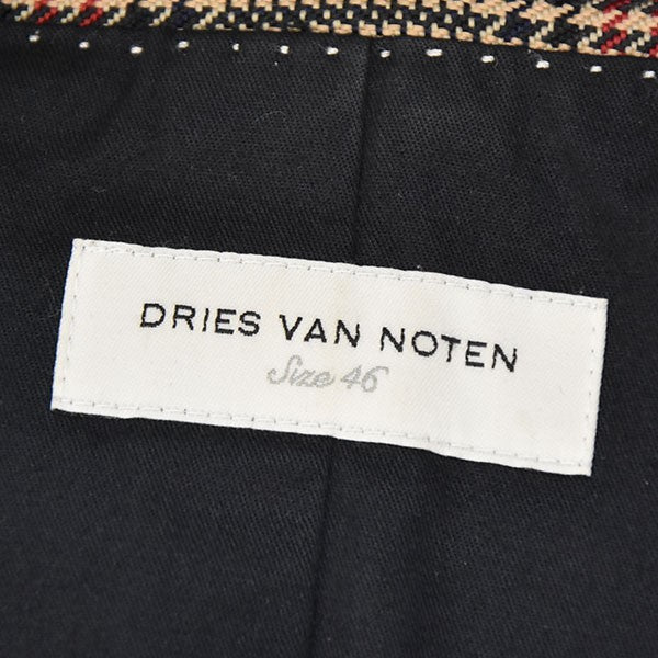 DRIES VAN NOTEN 2018AW ウエスタンテーラードジャケット チェックテーラードジャケット 古着・中古-5枚目のアイテム画像