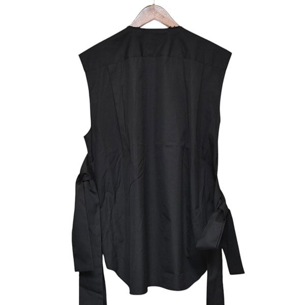 COMME des GARCONS HOMME PLUS 2025SS ノースリーブコットンリボンブラウス シャツベスト PO-B030 古着・中古-2枚目のアイテム画像