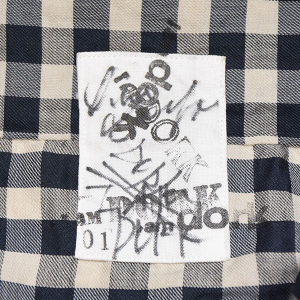 ANSNAM I am dork ギンガムチェックシャツ 古着・中古-6枚目のアイテム画像