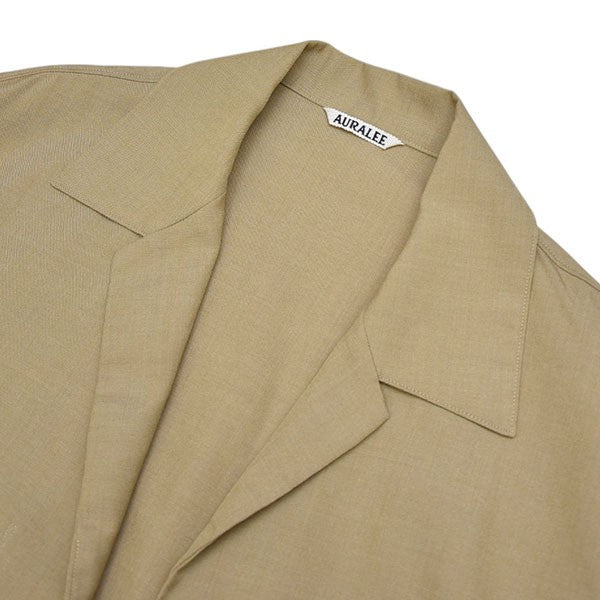 WOOL SILK TROPICAL SHIRTS JACKET ボタンレスシャツジャケット A9SB01WT