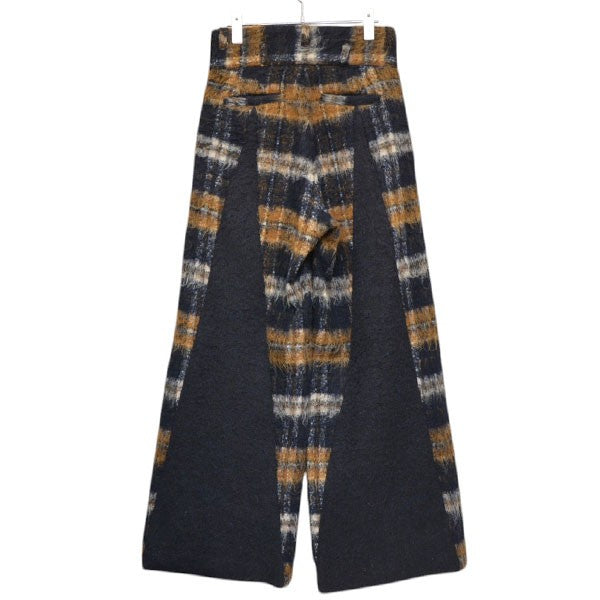 2023AW SHAGGY CHECK WIDE PANTS シャギーチェックワイドパンツ
