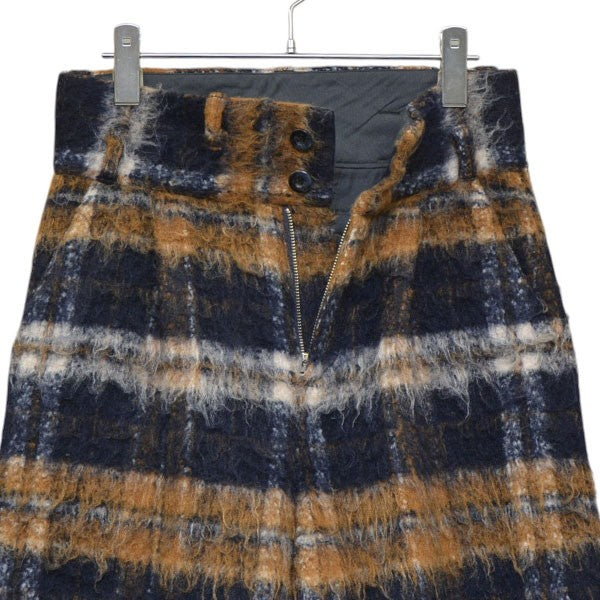 2023AW SHAGGY CHECK WIDE PANTS シャギーチェックワイドパンツ