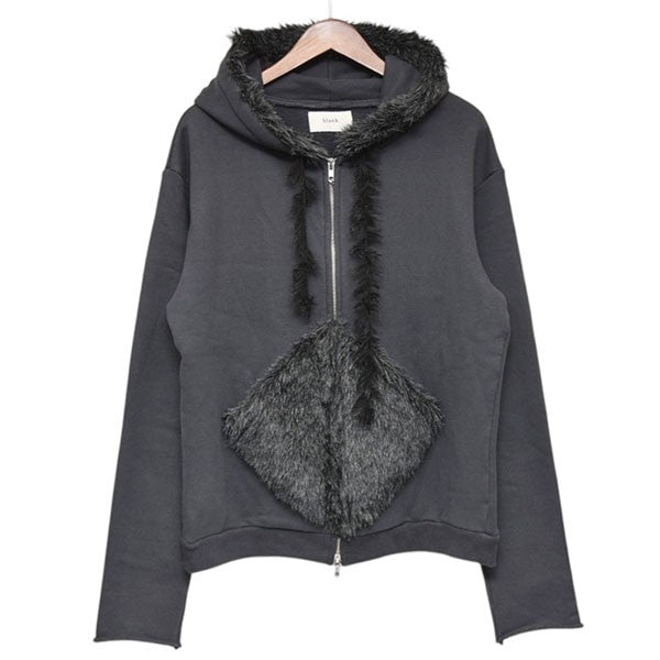 BLANK 2024AW DIAMOND FUR HOODIE ファーデザインジップパーカー スウェット 024005004002000001 古着・中古-1枚目のアイテム画像